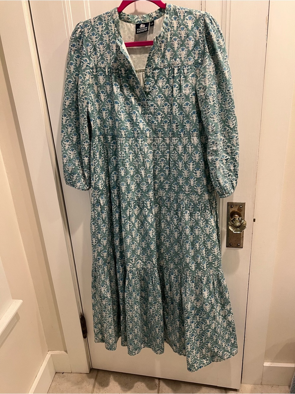 Madison Mathews Floral Midi Dress